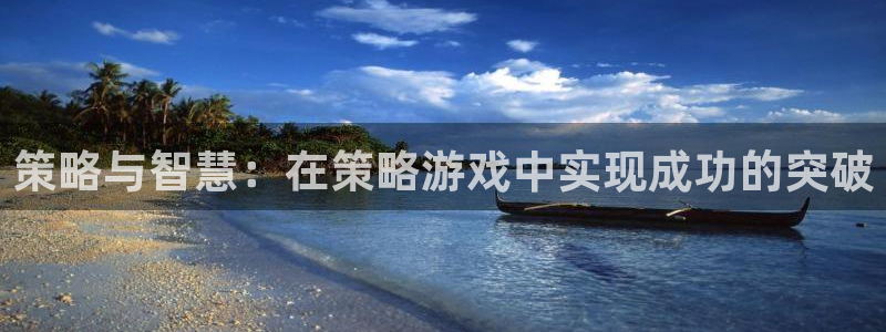 杏宇平台登录官网：策略与智慧：在策略游戏中实现成功的突破