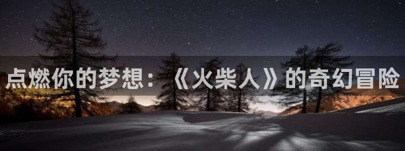 杏宇平台登陆入口地址：点燃你的梦想：《火柴人》的奇幻冒险